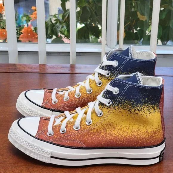 Converse Men's Chuck 70 Hi Canvas A03157C Fire Opal/Goldtone Size 10.5 - Picture 5 of 10